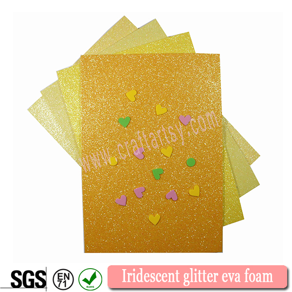 Iridescent glitter Eva skuim vir handwerk materiaal